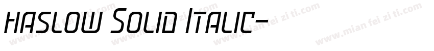 haslow Solid Italic字体转换